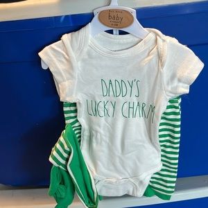 Rae Dunn - DADDY’S LUCKY CHARM - 0-3 months set